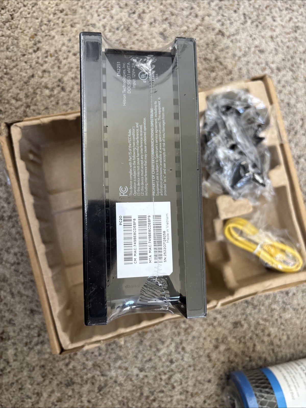 Spectrum DOCSIS 3.1 2.5G eMTA Cable Modem Router ES2251 – NEW / UNUSED (SEALED)