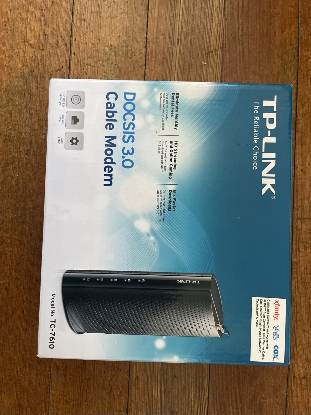 TP-Link Modem TC-7610 DOCSIS 3.0 8X4 Channel Bonding Gigabit Port