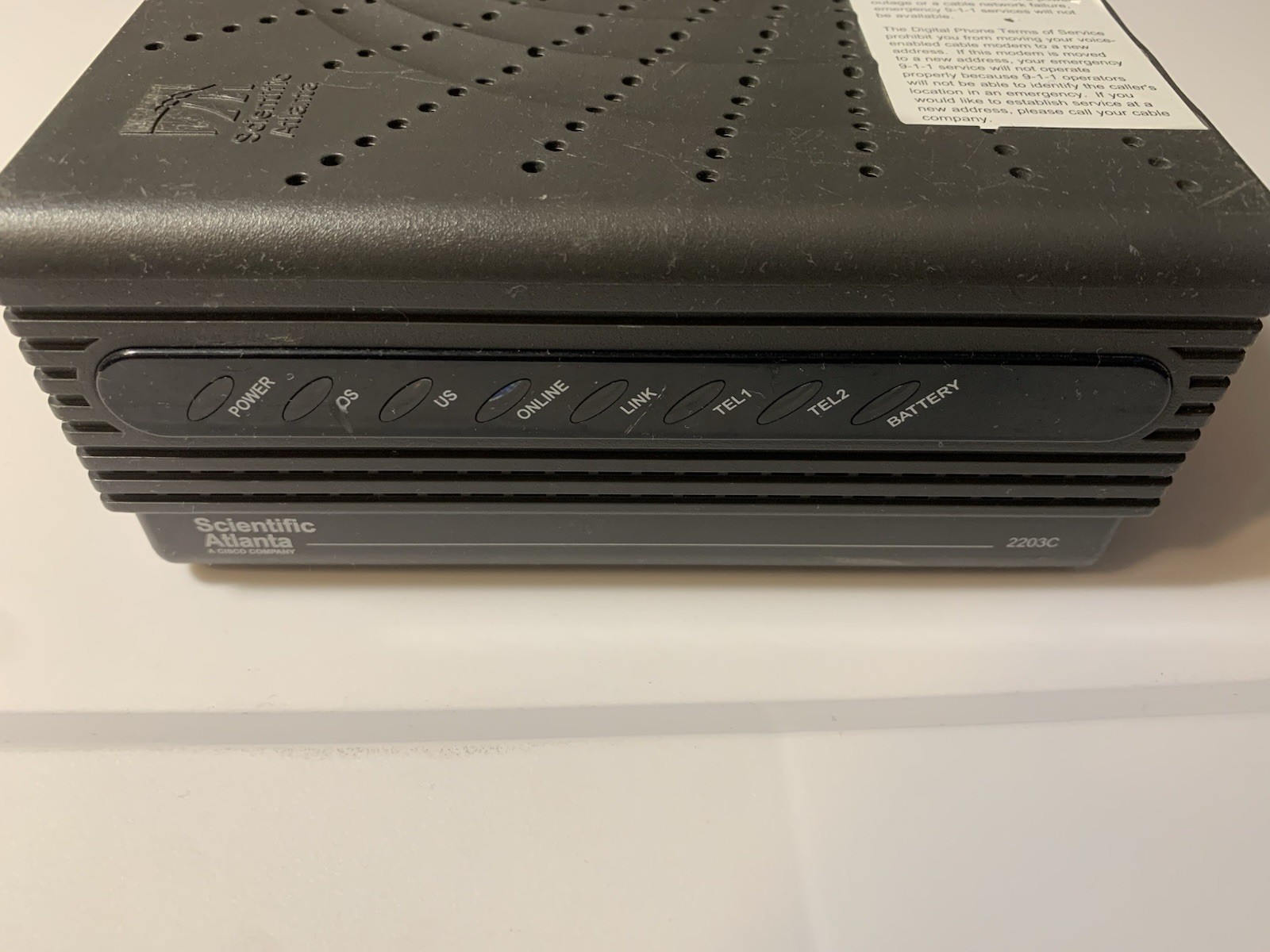 Scientific Atlanta/Cisco DPC2203C Cable Modem P/N 4013087 **MODEM ONLY**