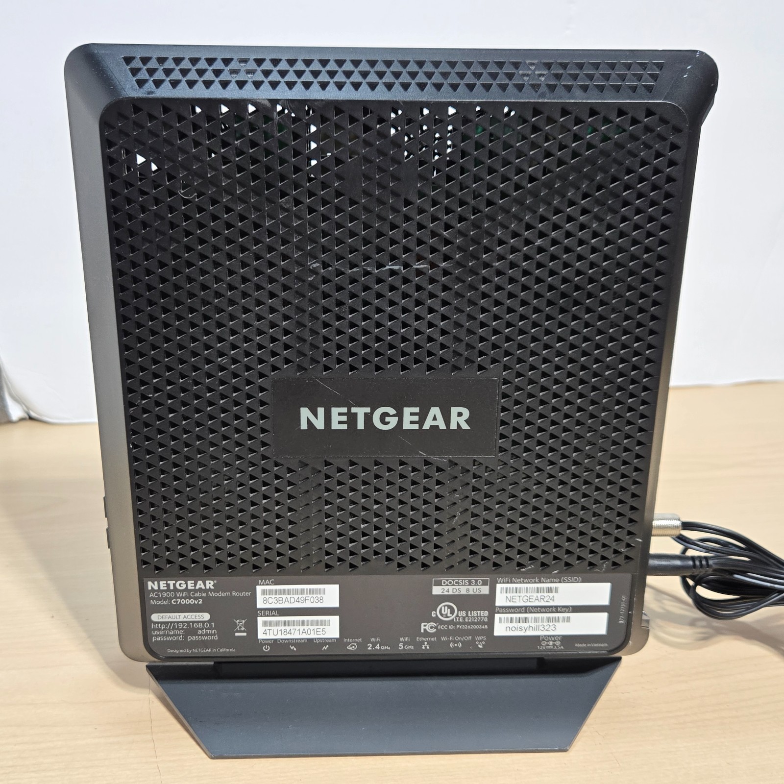 NETGEAR CM1000V2 Nighthawk DOCSIS 3.1 Ethernet Cable Modem Router Power Adapter
