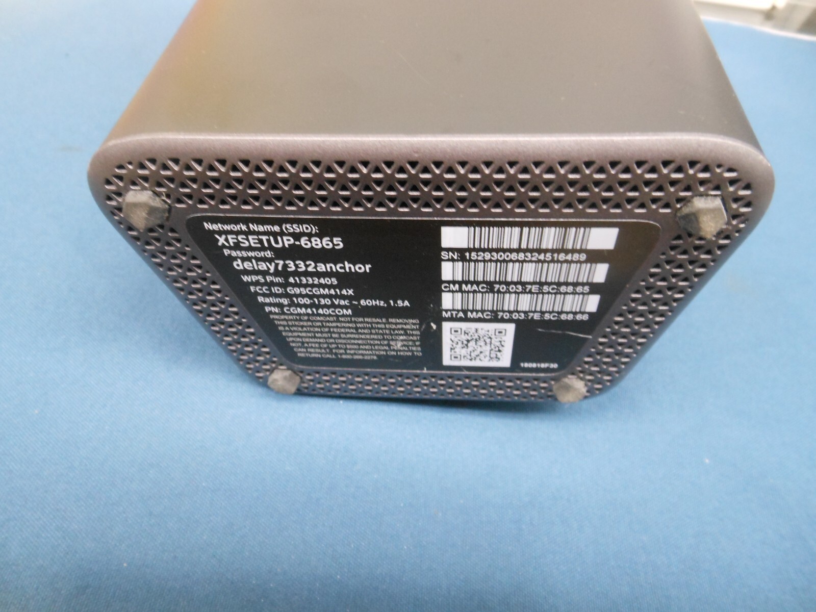 Xfinity XB6-T Cable Modem Wifi Router CGM4140COM (UNTESTED)