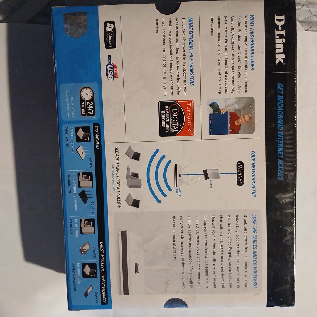 D-Link DCM-202 Broadband Cable Modem DOCSIS 2.0 Cable Modem Sealed New