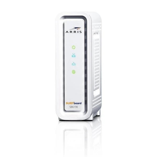 ARRIS SURFboard SB6190 DOCSIS 3.0 32 x 8 Gigabit Cable Modem 1 Gbps White
