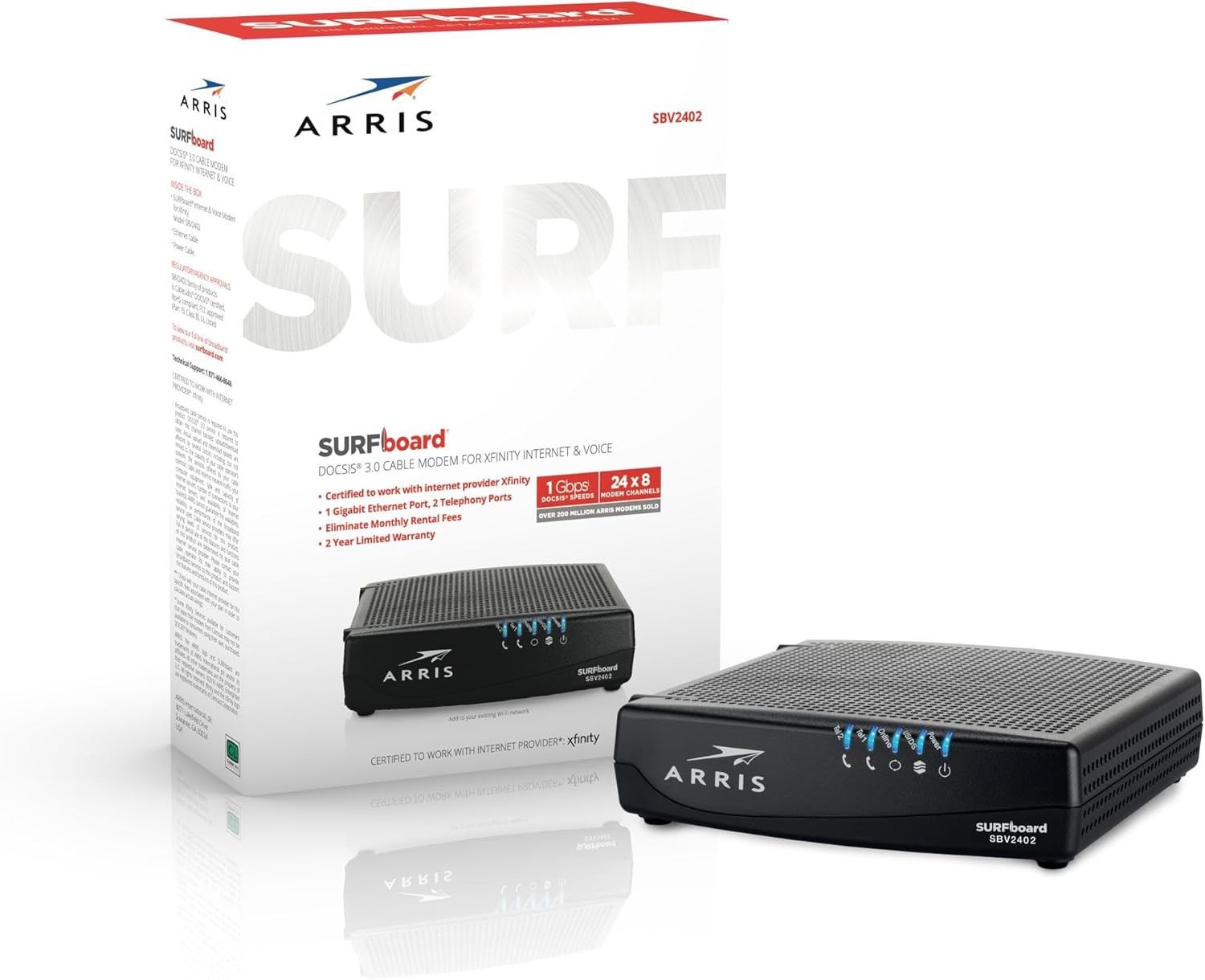 ARRIS Surfboard SBV3202 DOCSIS 3.0 Cable Modem Comcast Xfinity Internet