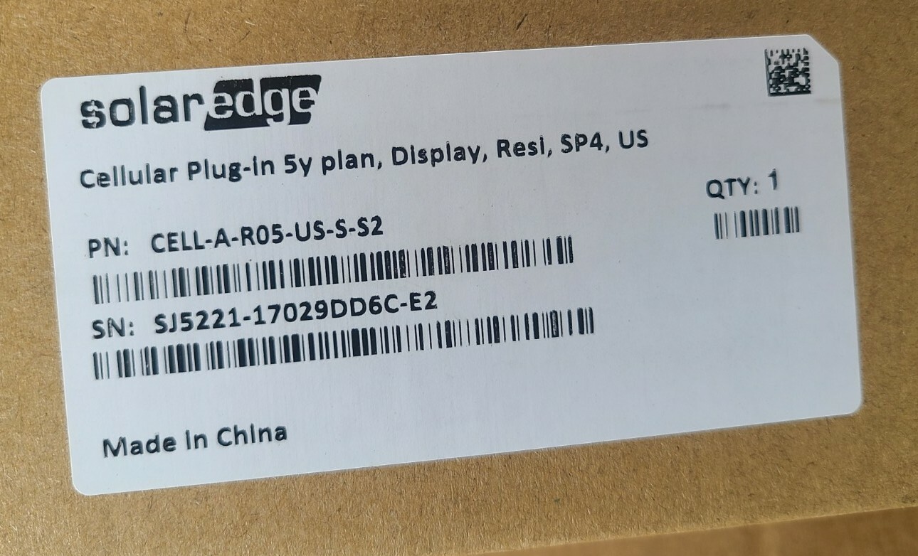 Solar Edge Cell Kit A -R05-US-S-S2 NEW