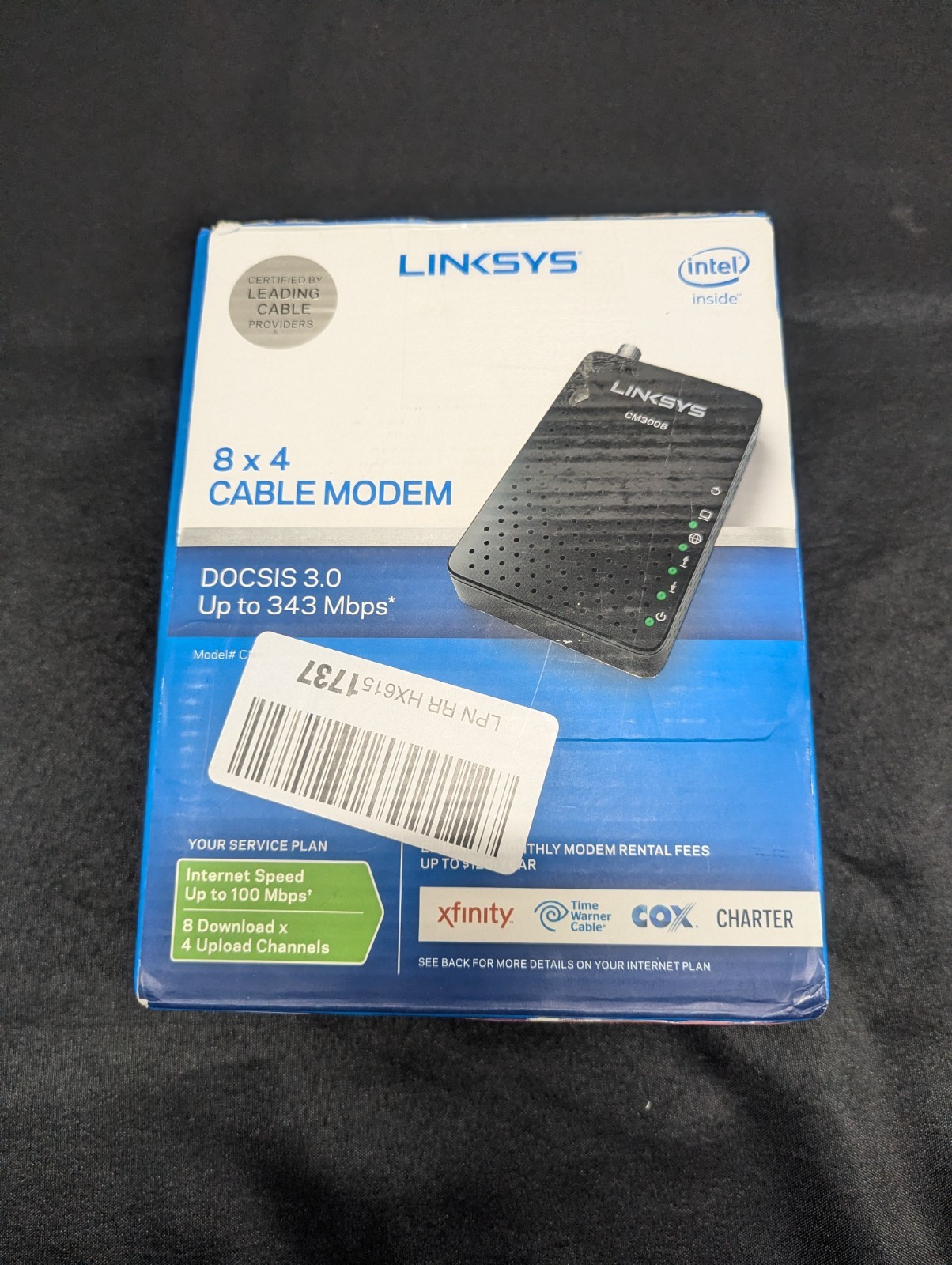 Linksys DOCSIS 3.0 8×4 Cable Modem Certified with Comcast Xfinity, Spectrum, Cox