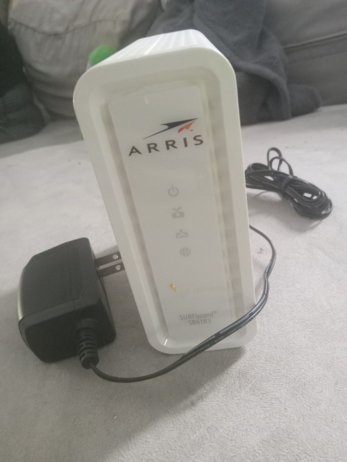 ARRIS SURFboard SB6183 DOCSIS 3.0 Cable Modem Ethernet Coaxial w/ Adapter