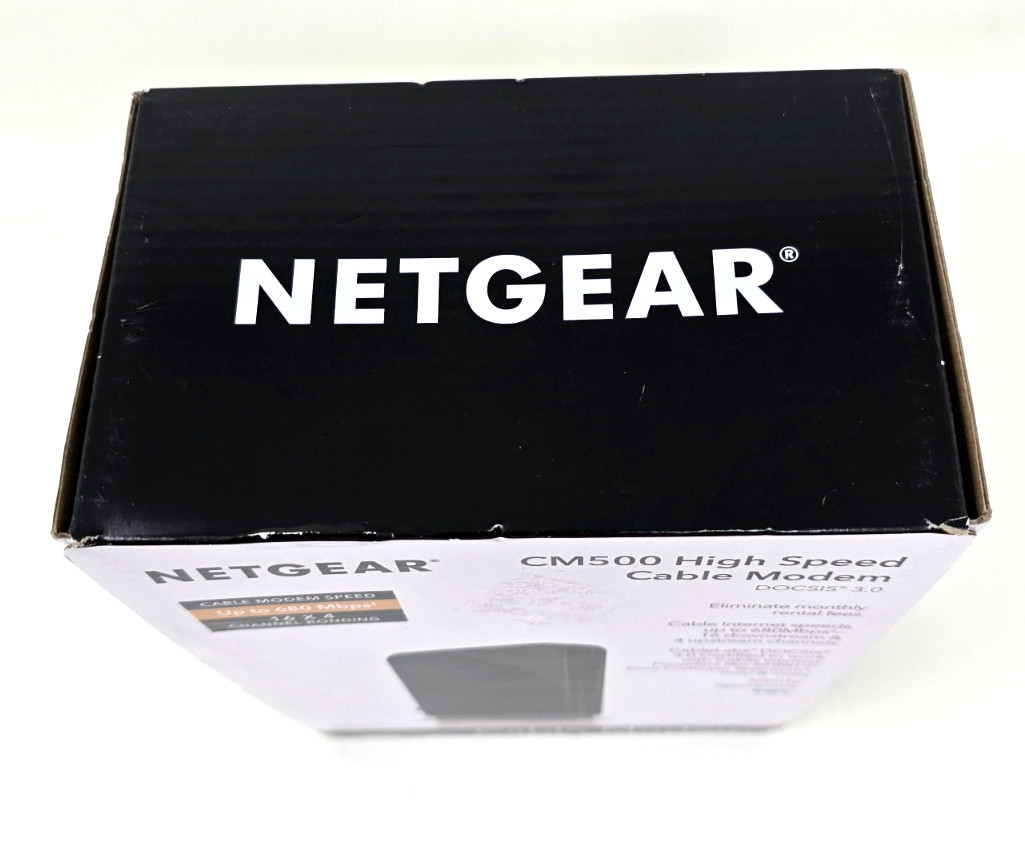 NetGear High Speed Cable Modem CM500 Quick Install Guide Power Adapter 680 Mpbs