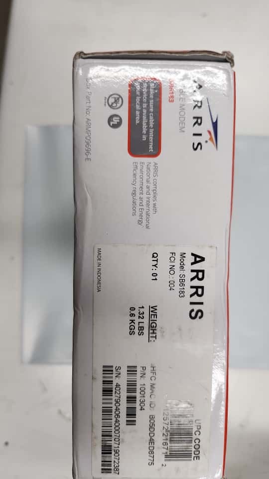 Arris Surfboard SB6183 Cable Modem 686 mbps Internet 16×4 Docsis 3.0