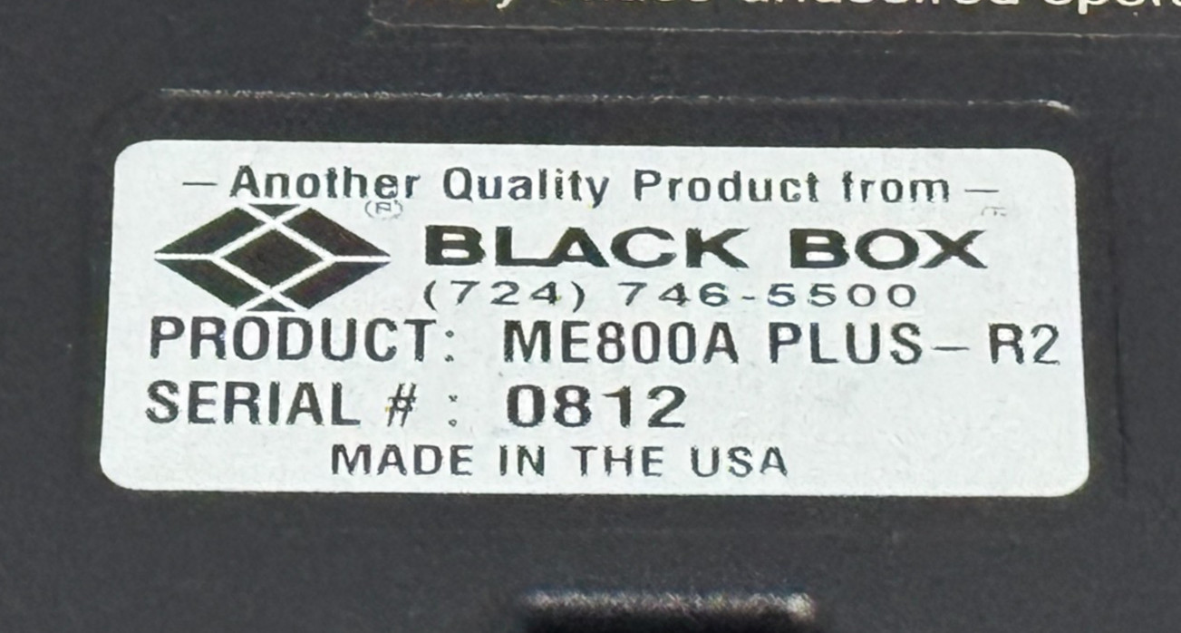 USED Black Box ME800A Plus-R2 Modem