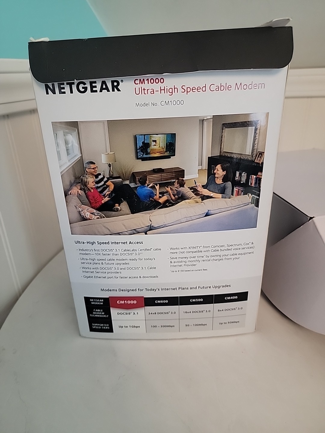NETGEAR M/CM1000/ DOCSIS 3.1 Ultra High speed Cable Modem/SEE DESCRIPTION