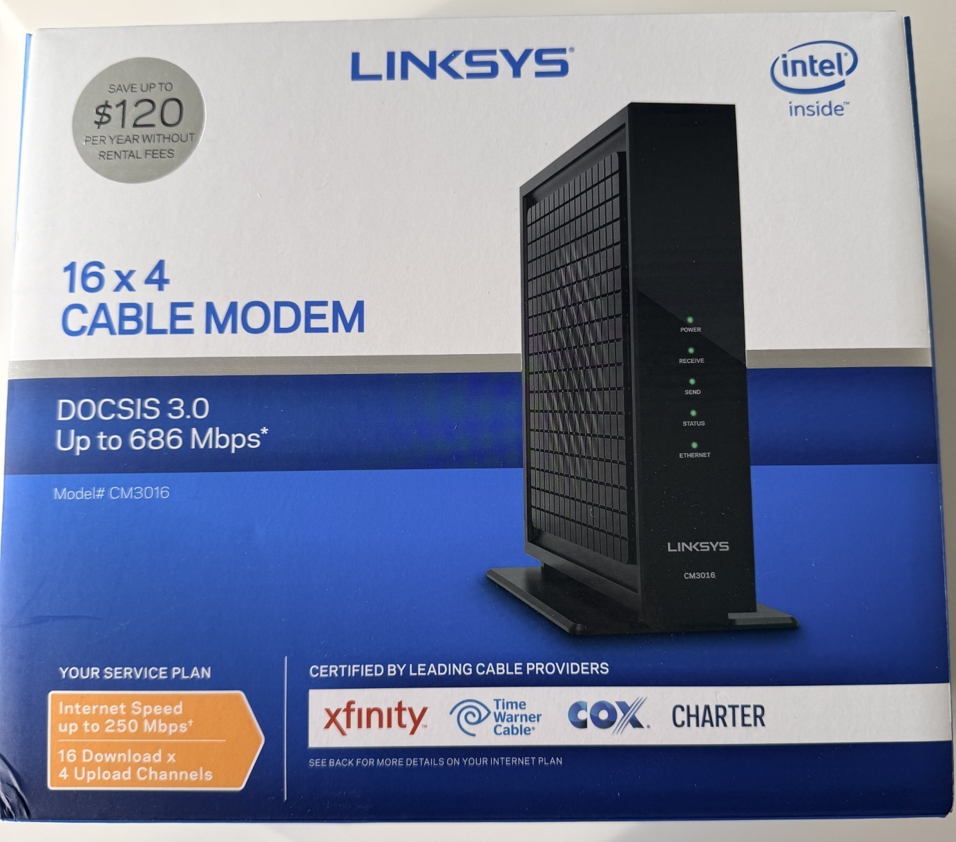 Linksys Docsis 3.0 Cable Modem CM3016