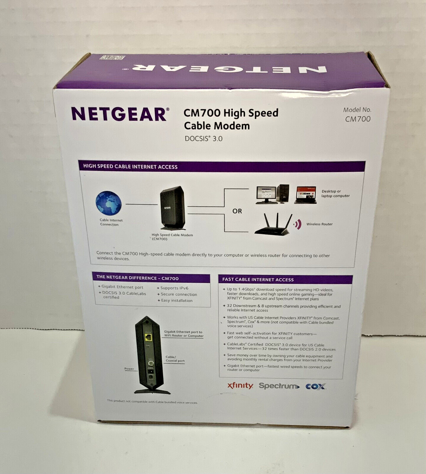NETGWAR CM700 High Speed Cable Modem DOCSIS 3.0