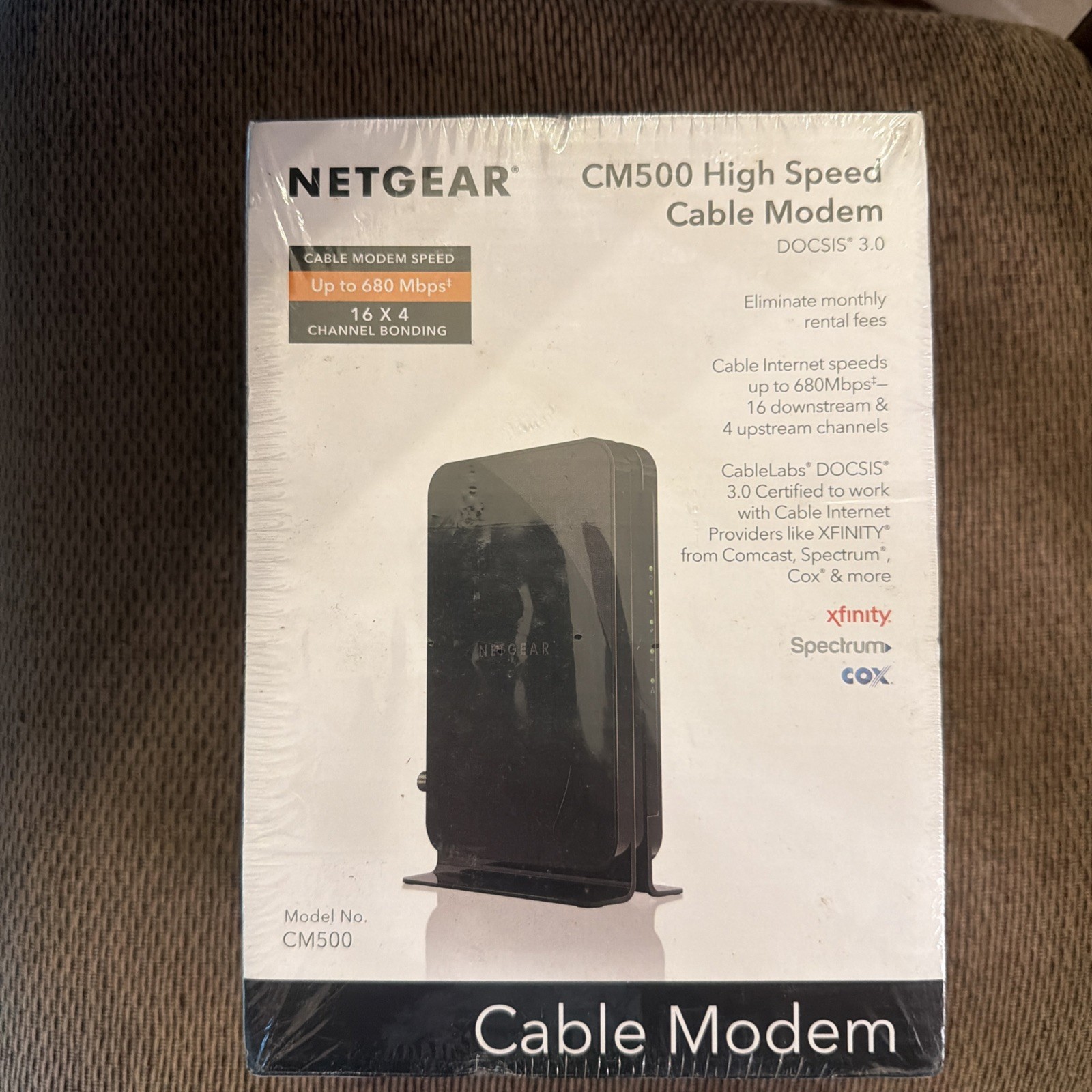 Netgear CM500 DOCSIS 3.0 680Mbps Cable Modem Xfinity Spectrum Cox Internet New