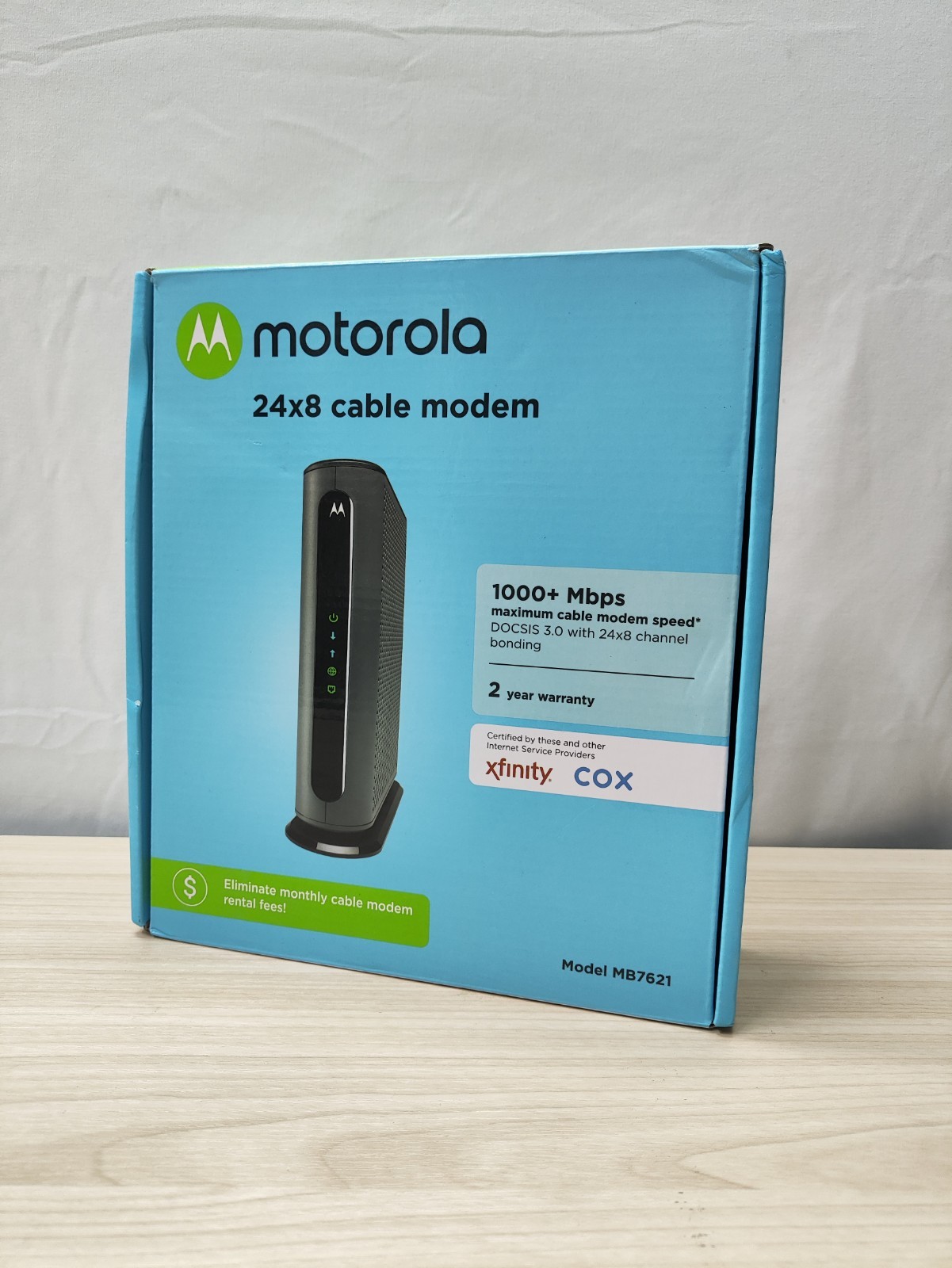 Motorola 24×8 Cable Modem Model MB7621 DOCSIS 3.0 1000+Mbps WiFi Router