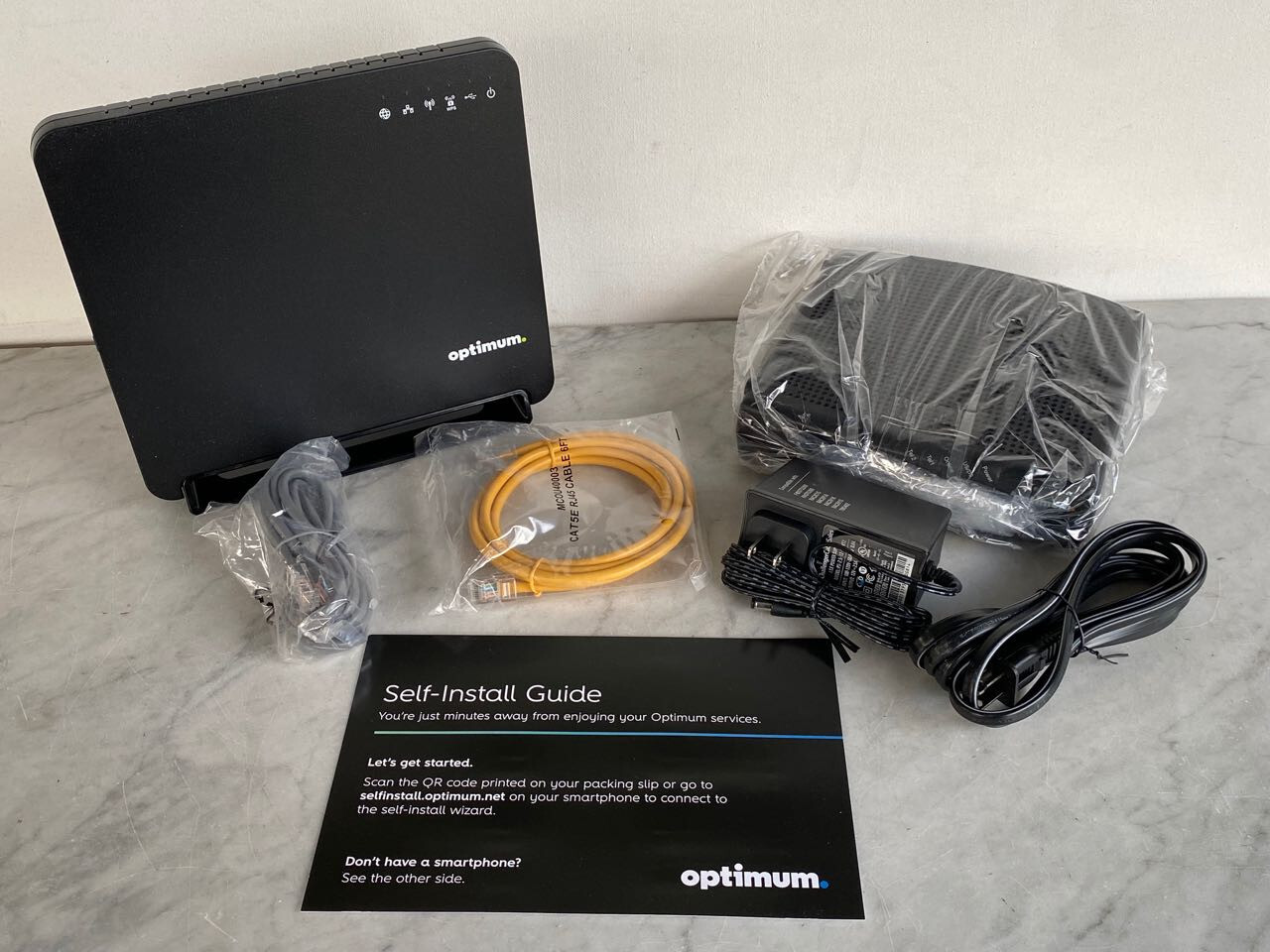 OPTIMUM Self Install Kit. SAGEMCOM Router & ARRIS Voice Cable Modem NEW