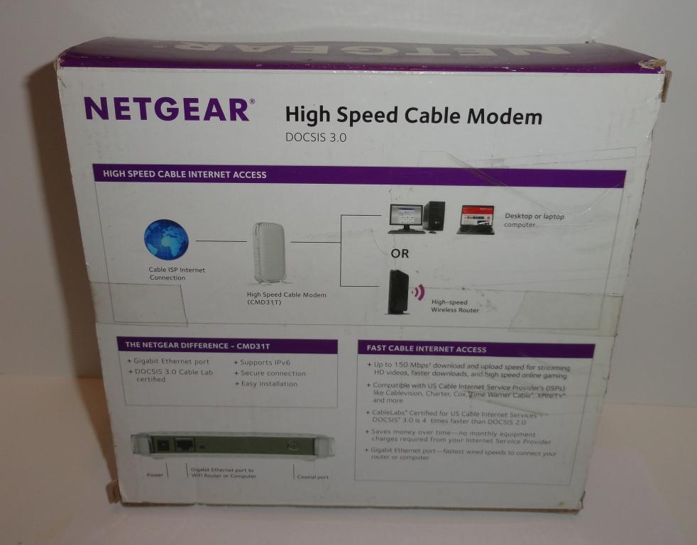 NETGEAR CMD31T-100NAS 153.6 Mbps Modem
