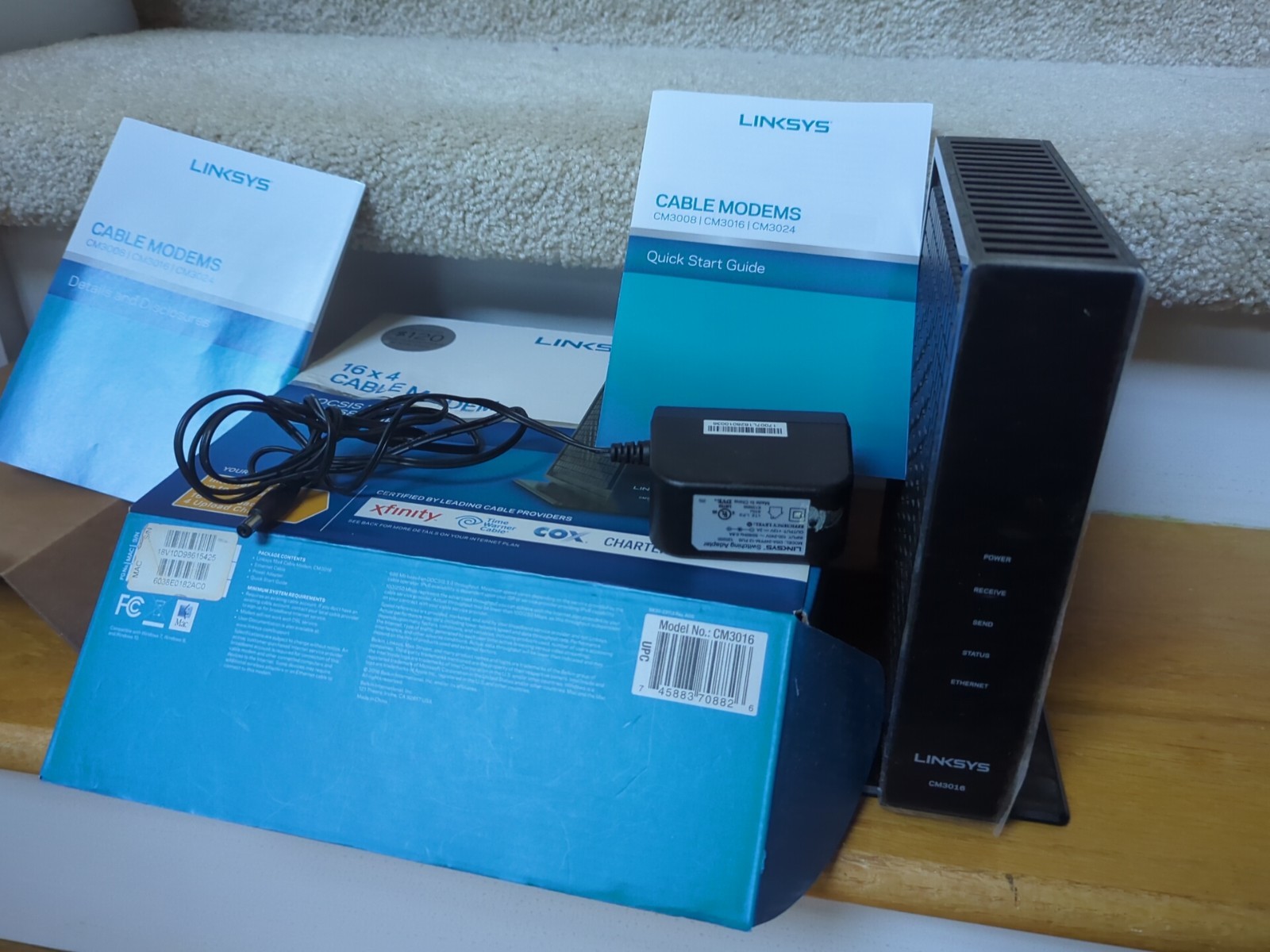 Linksys Cable Modem Model CM3016 DOCSIS 3.0 16×4