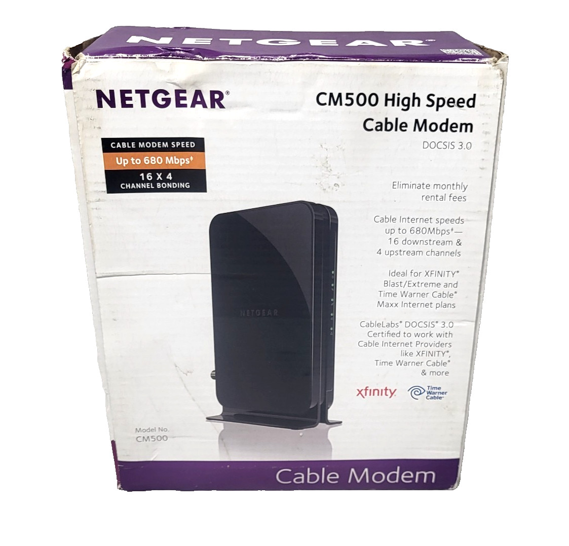NETGEAR Cm500-1aznas 16×4 DOCSIS 3.0 Cable Modem Max Download Speeds of 686mbps