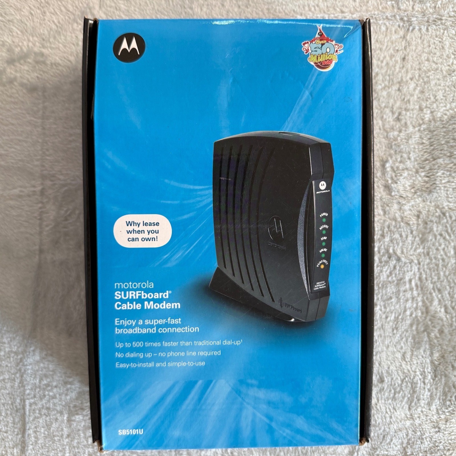 Motorola SURFboard SB5101U Cable Modem DOCSIS 2.0 w/ Box Cables CD SB5101