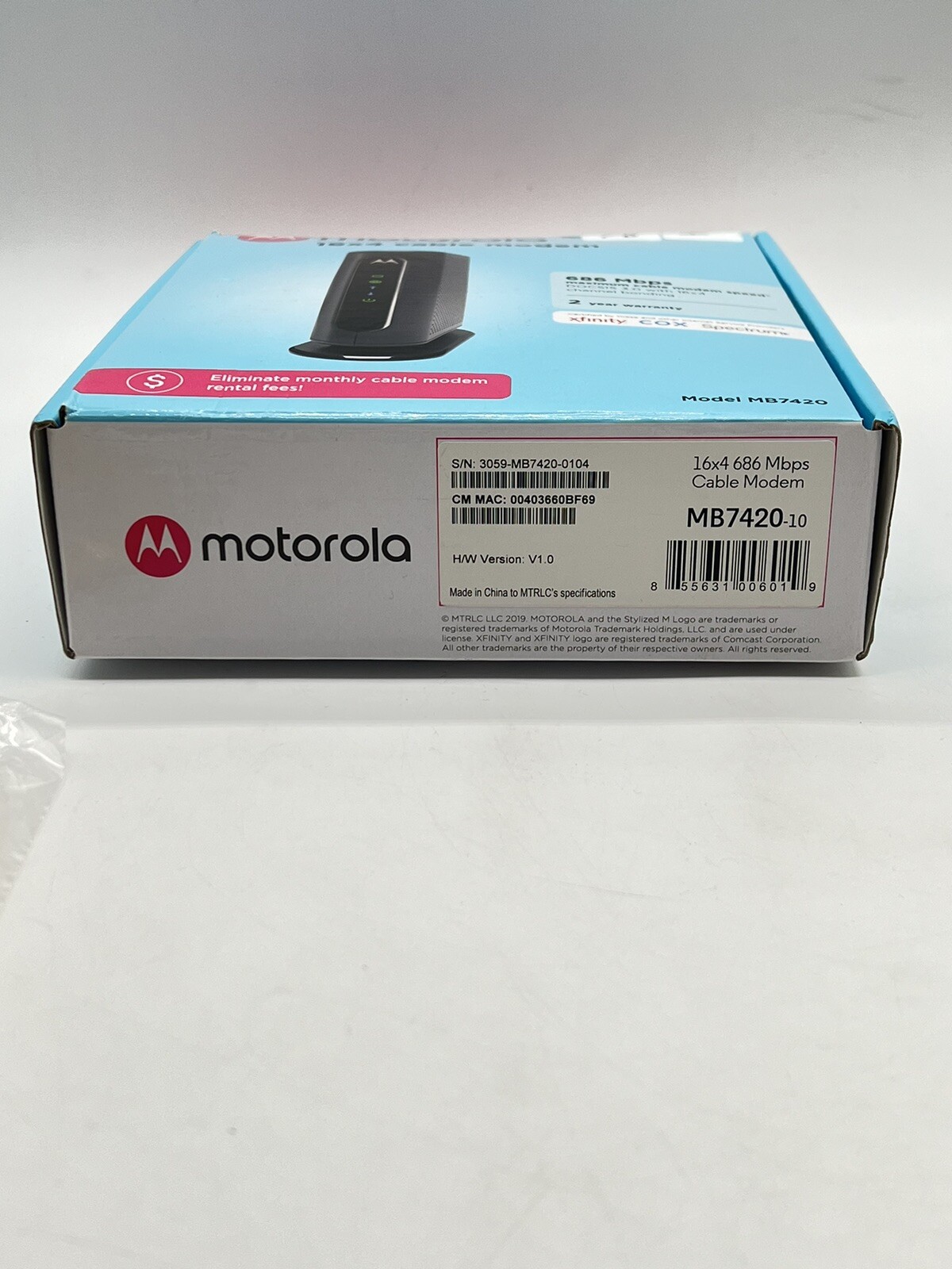 Motorola MB7420 16×4 Cable Modem
