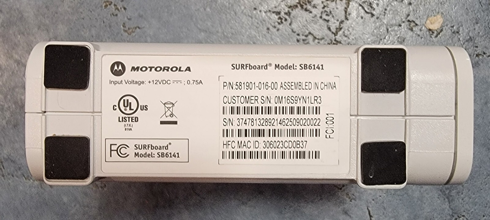 Motorola SURFboard SB6141 Docsis 3.0 Cable Modem – With Power Adapter