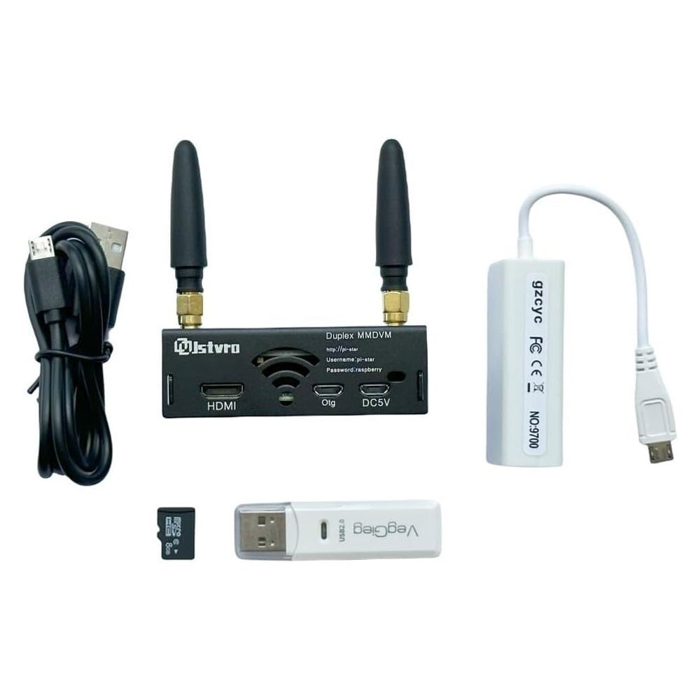 Duplex MMDVM Hotspot Station WiFi Digital Voice Modem P25 DMR w/Antenna+8G Card