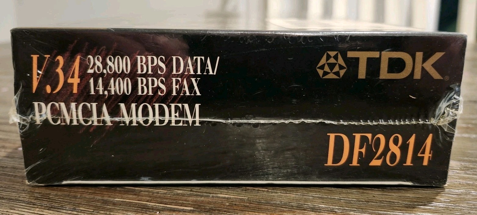 Vtg TDK DF2814 PCMCIA Laptop Modem V.34, 28.8k BPS Data / 14.4k bps Fax Sealed