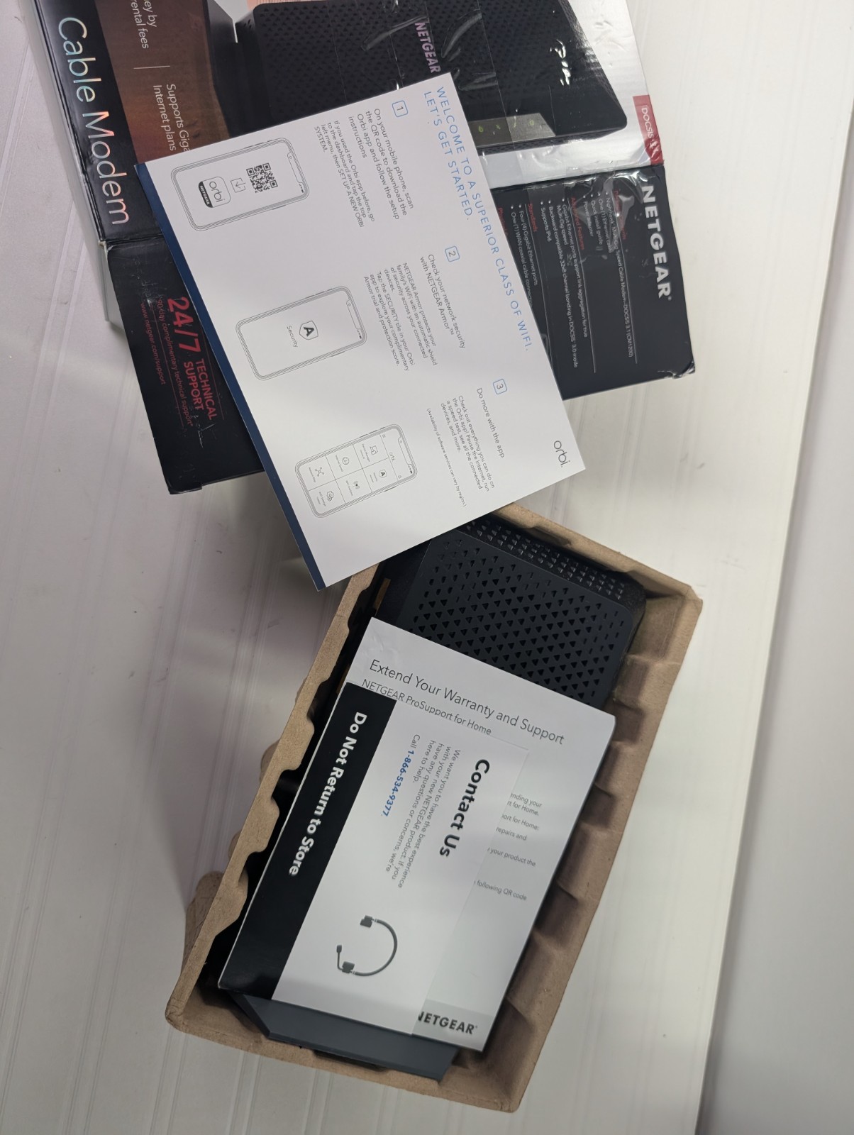 NETGEAR Nighthawk CM1200 DOCSIS 3.1 Multi-Gig Speed Cable Modem Ethernet Black