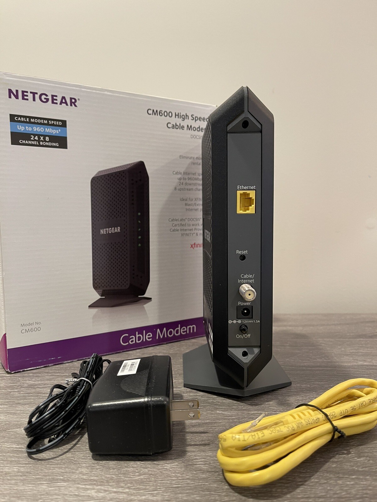 NETGEAR Cable Modem CM600 – Compatible With All Cable Providers DOCSIS 3.0