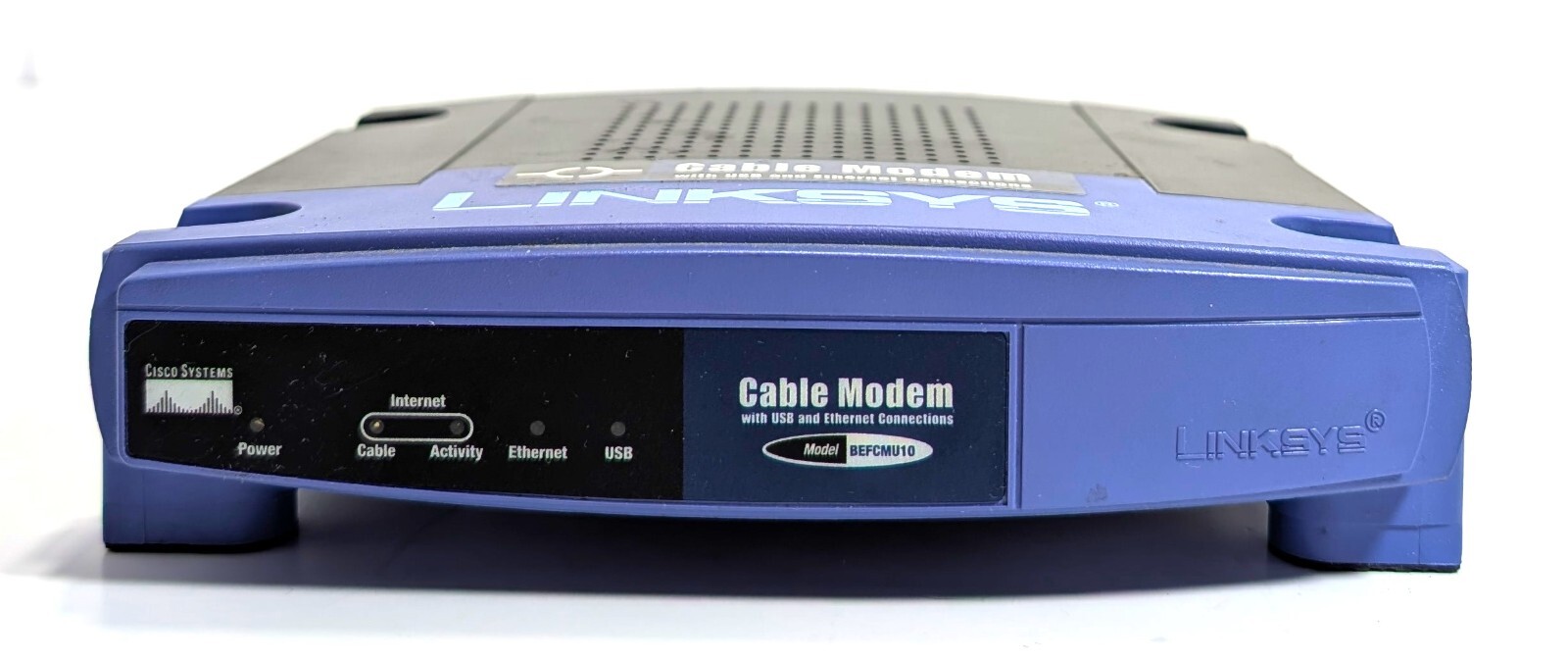 Linksys BEFCMU10 v3 Cable Modem Tested Working No Power Cord Parts As-Is