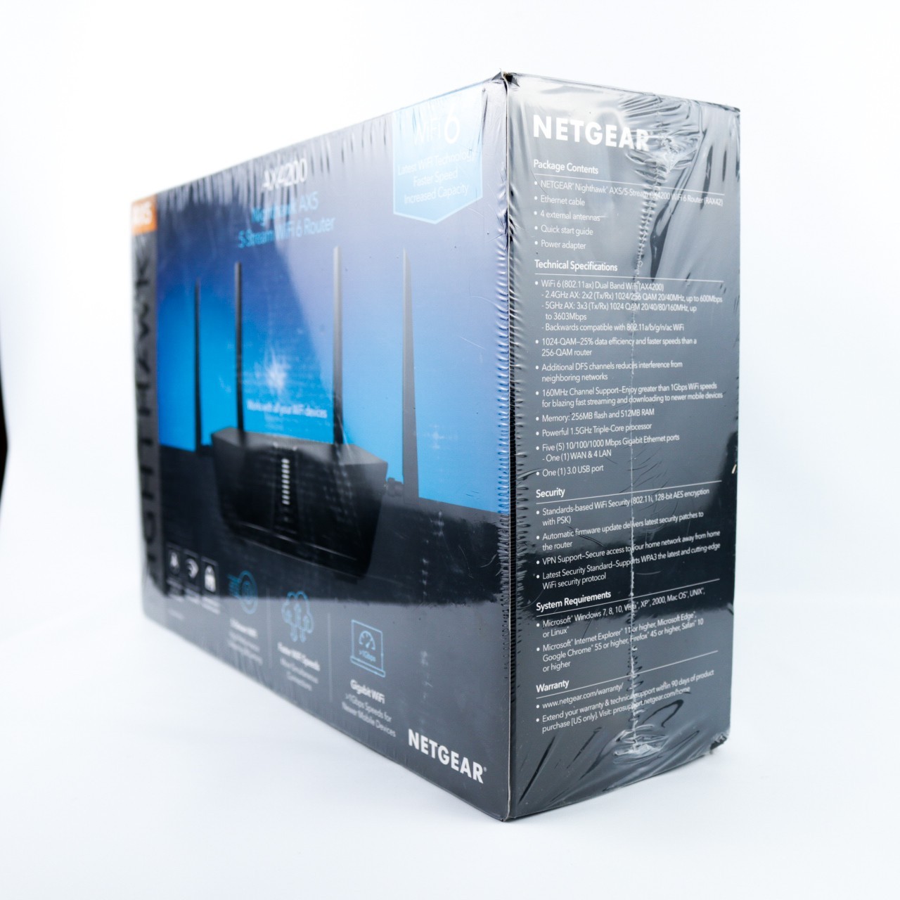 Netgear AX4200 Nighthawk AX5 5-Stream Wifi 6 Router (RAX42-100NAS)