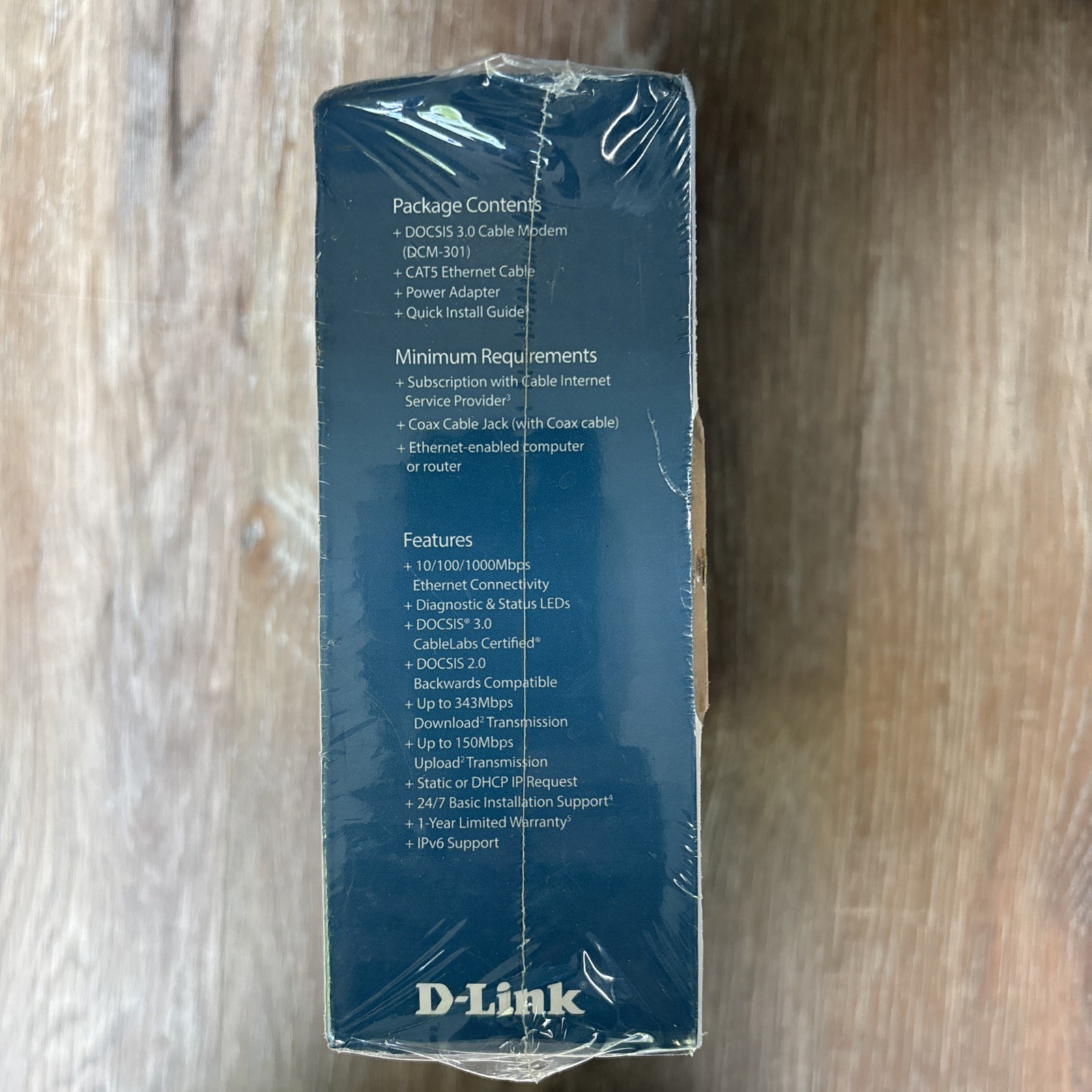 D-Link DOCSIS 3.0 Cable Modem DCM-301 Cox Comcast Time Warner And Others