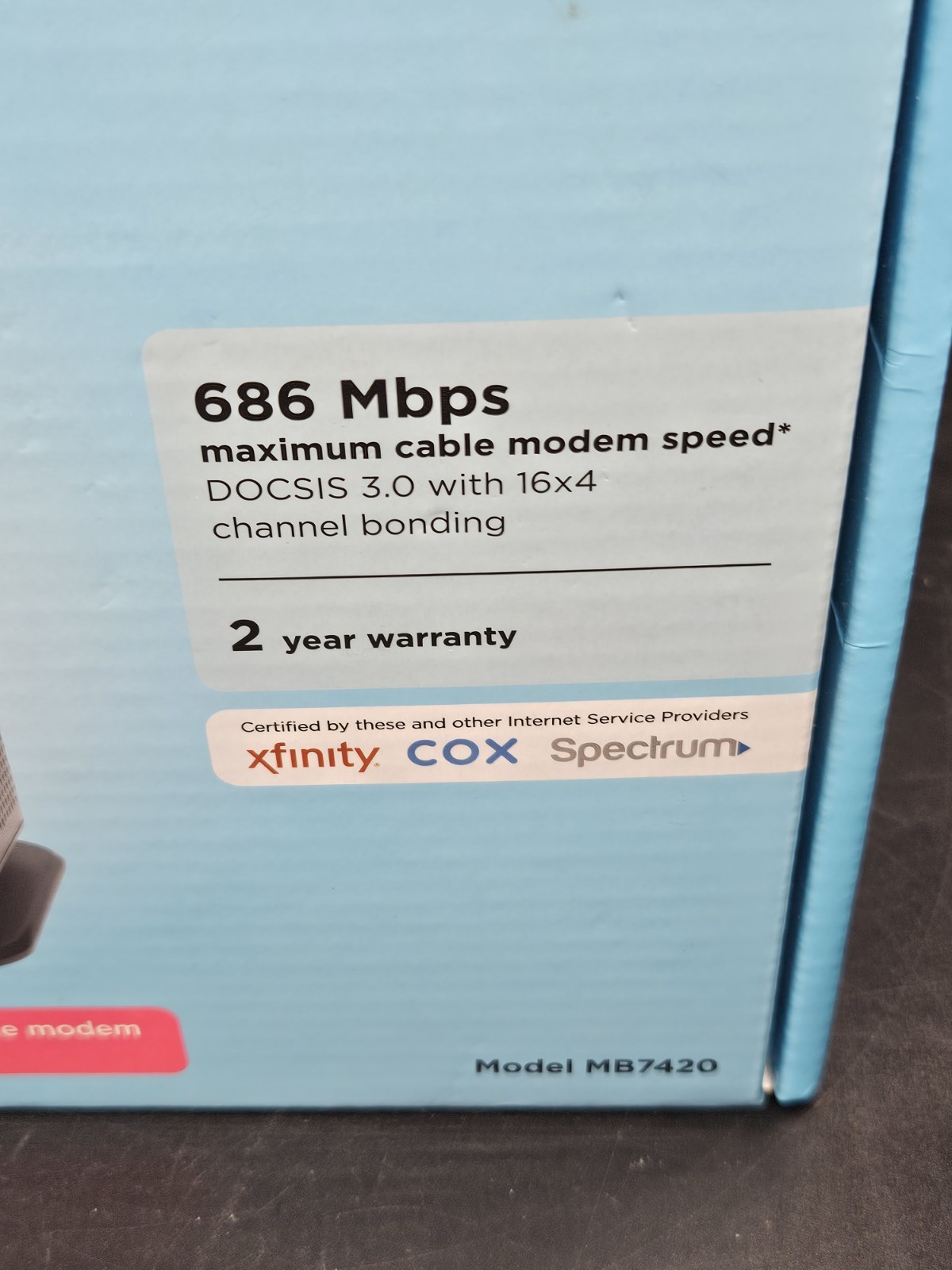 Motorola 16×4 Cable Modem Model MB7420 686 Mbps DOCSIS 3.0