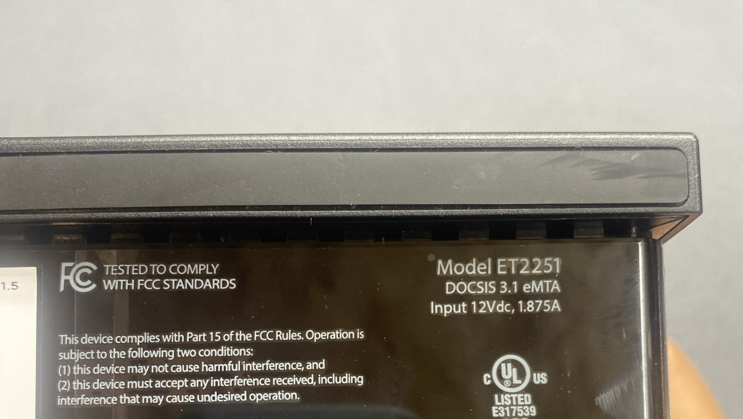 NEW Spectrum Hitron ET2251 D3.1 2.5G eMTA PC15 Advanced Voice Modem