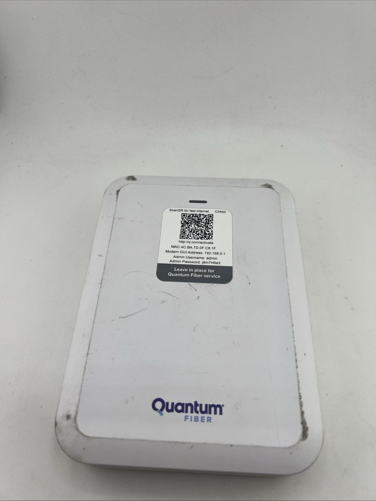 Quantum Fiber C5500XK High Performance Modem No Power Cord READ!!!!