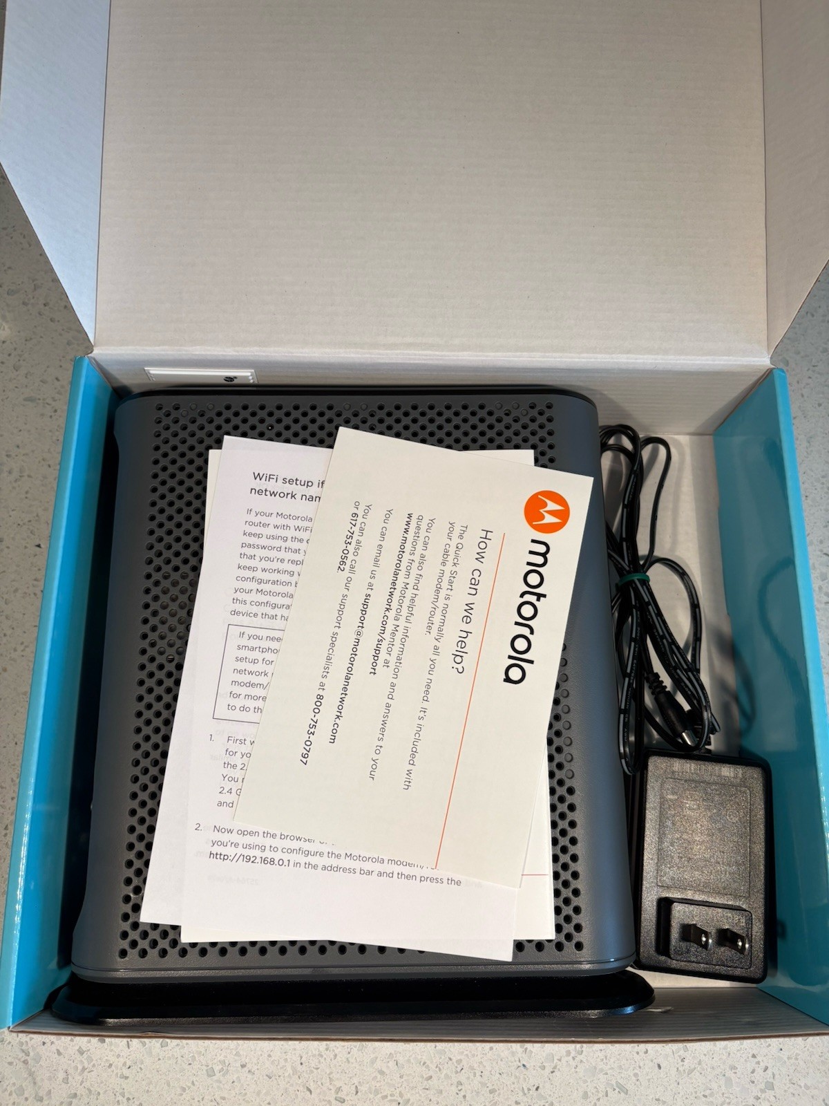 Motorola MG7550 16×4 High Speed ​​Cable Modem Plus AC1900 WiFi Router – Gray