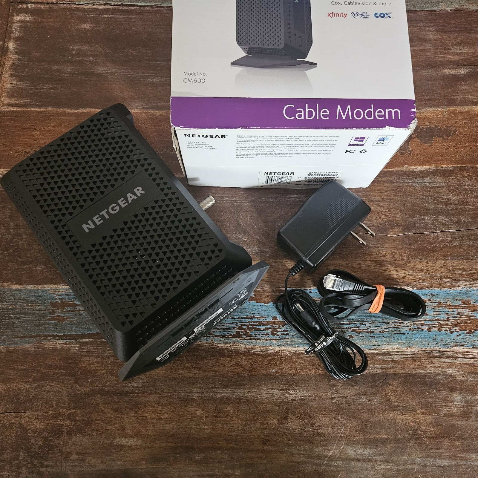 NETGEAR High Speed Cable Modem CM600 Compatible Xfinity Spectrum Cox TV Internet