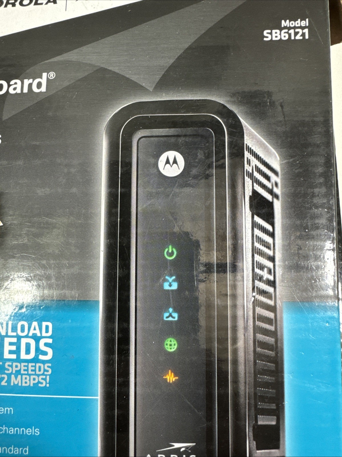 Arris Motorola SB6121 SURFboard Cable Modem 200 Series Docsis 3.0 IPv6, 172MBPS