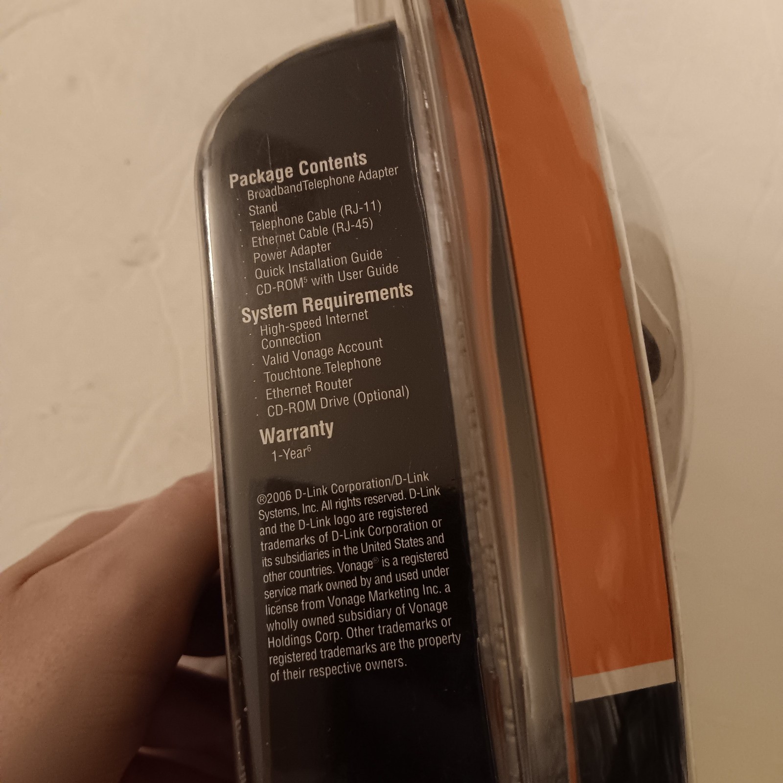 D-Link VTA-VR Vonage Broadband Telephone Adapter Internet Phone Starter Kit