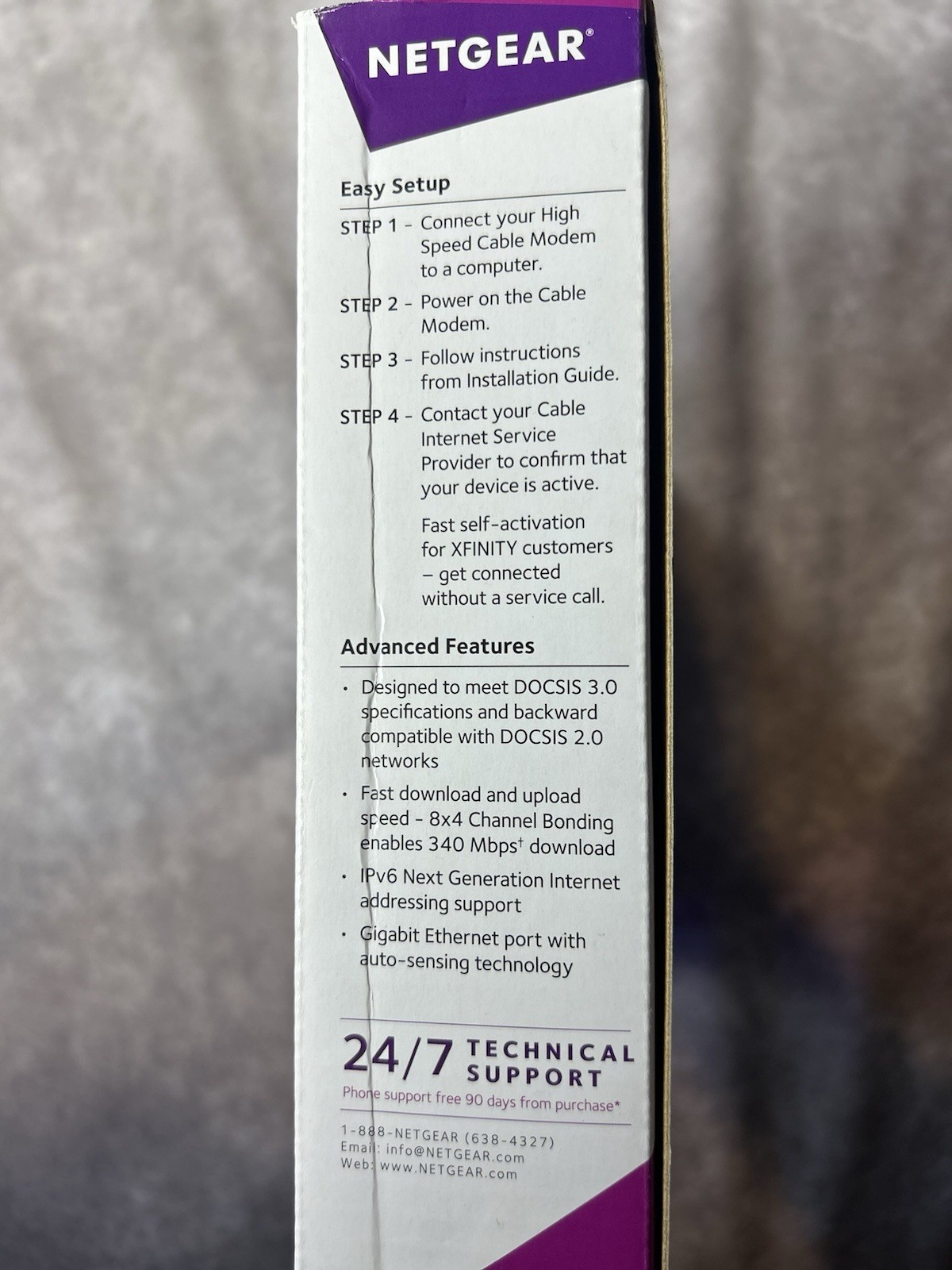 NETGEAR CM400 DOCSIS 3.0 High Speed Cable Modem – New Factory Sealed