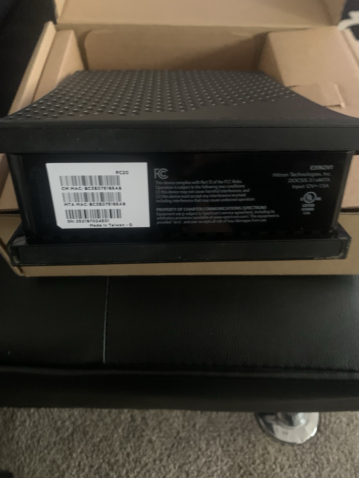 Spectrum E31T2V1 DOCSIS 3.1 eMTA Internet Cable Modem with Power Cord