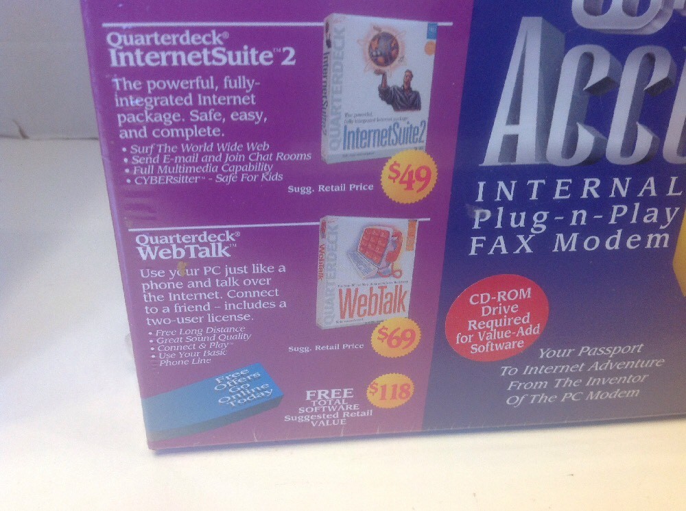 Hayes Accura 288 Internal Plug-n-Play Fax Modem New Sealed