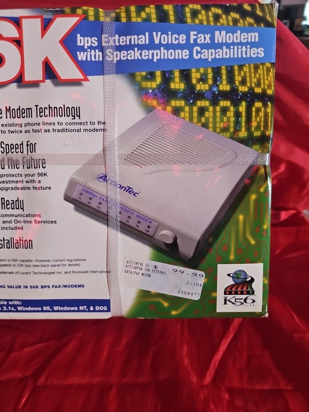 ActionTec 56k bps External Voice Fax Modem With Speakerphone Capabilities New…