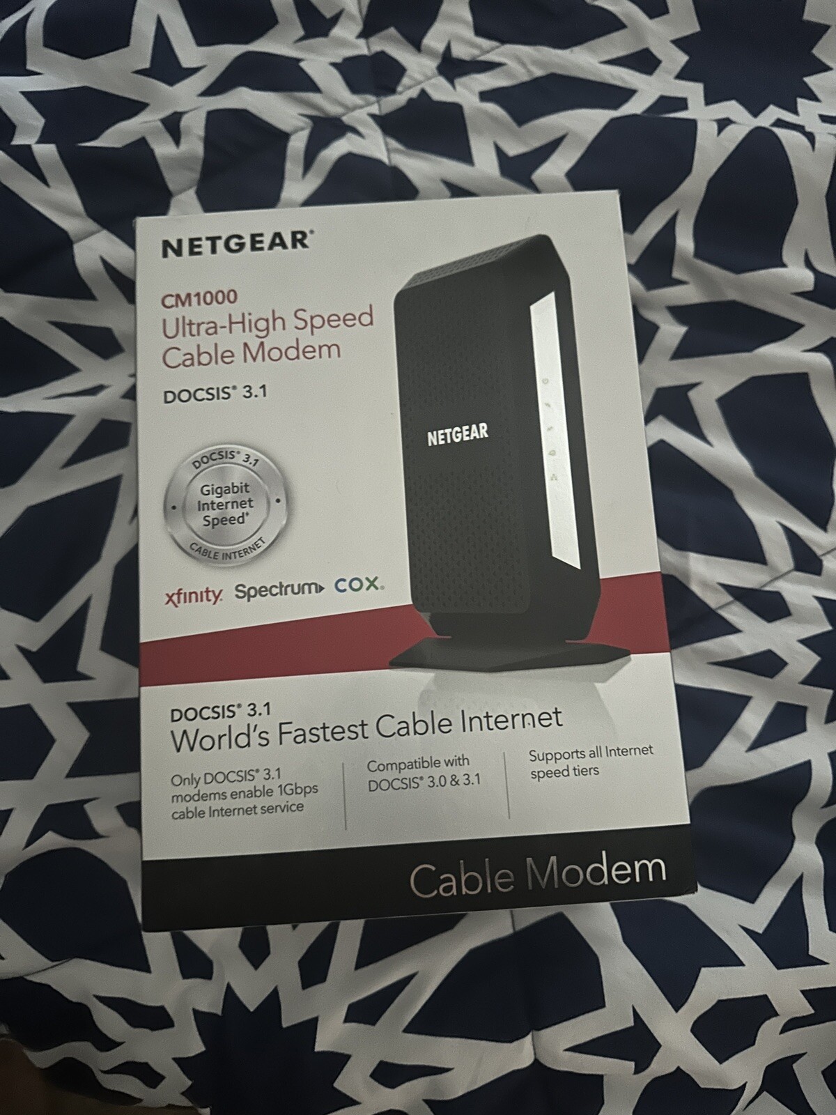 NETGEAR CM1000 Wired-Ethernet (RJ-45) Cable – CM1000100NAS (Black)