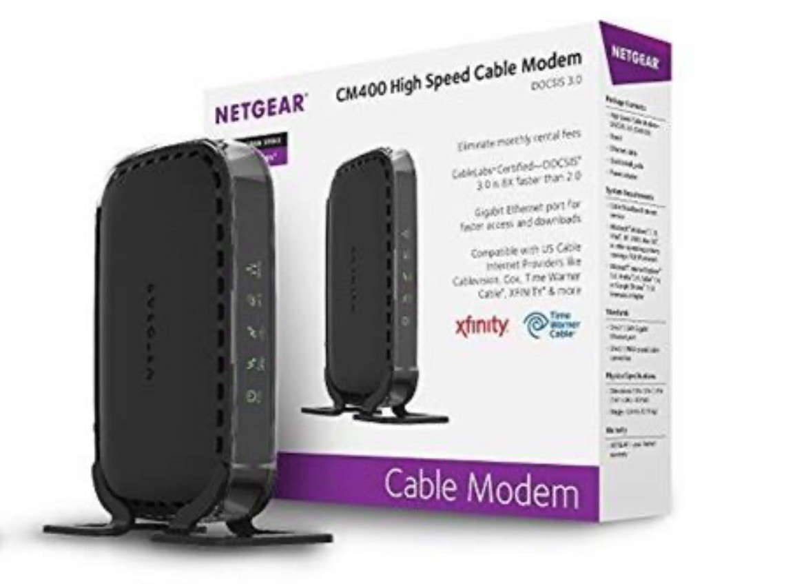 NETGEAR Cable Modem CM400 Compatible with Cable Providers Xfinity by Comcast