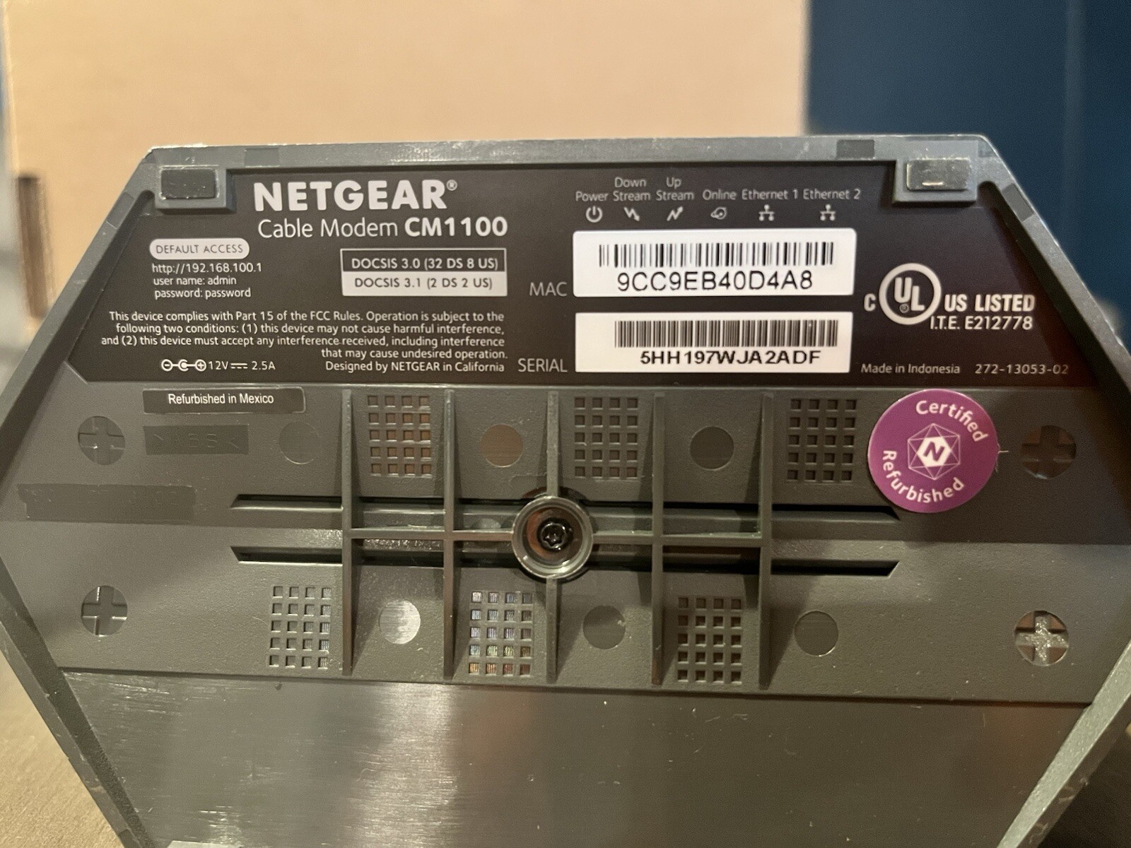 NETGEAR Nighthawk CM1100 Cable Modem