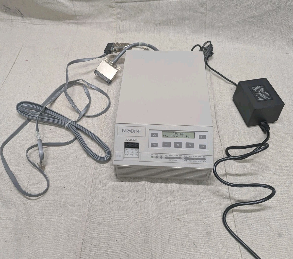 Paradyne Acculink 3160-A2-210 2-Port DSU/CSU Modem With Cords