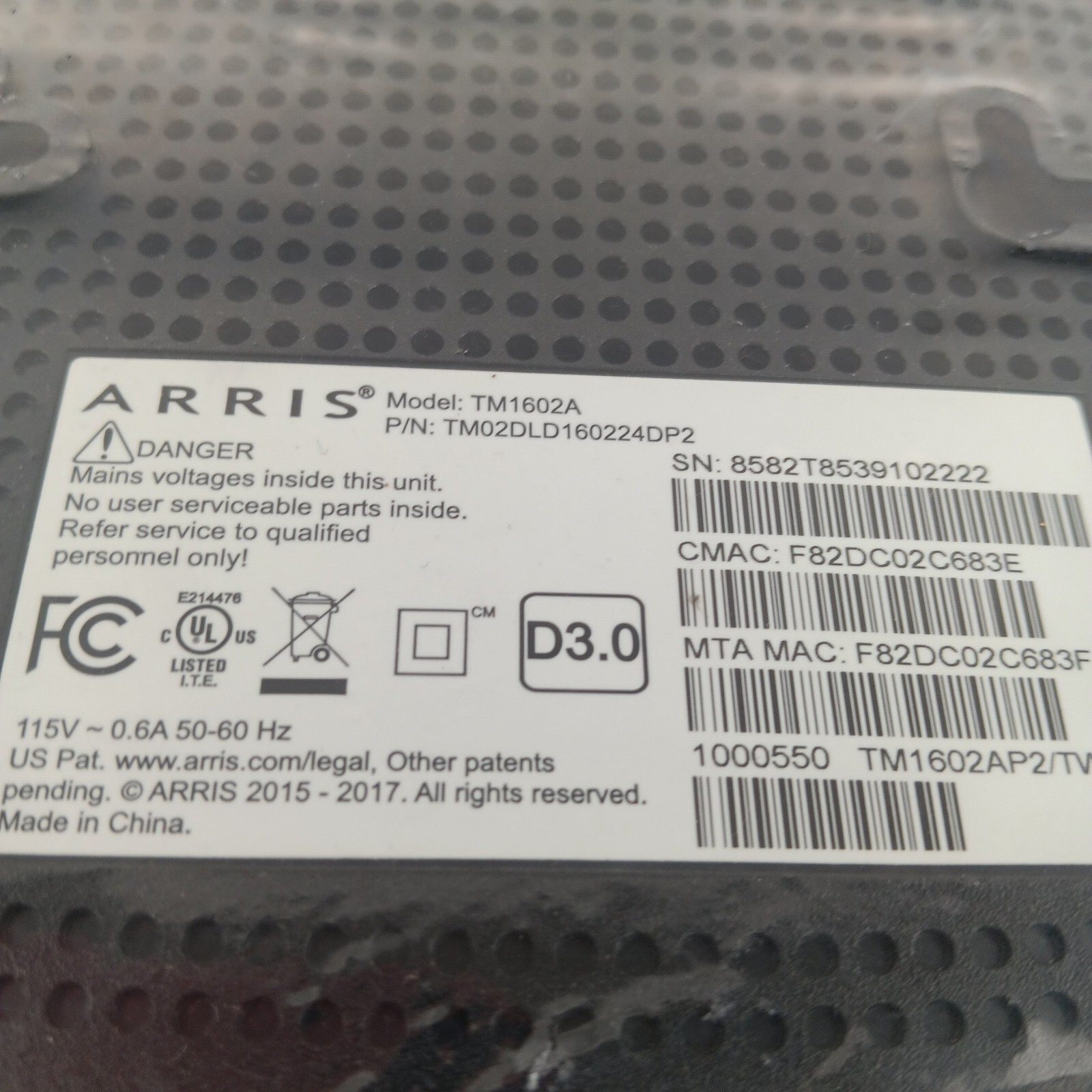 ARRIS Touchstone DOCSIS 3.0 Upgraded 16×4 Modem – Black