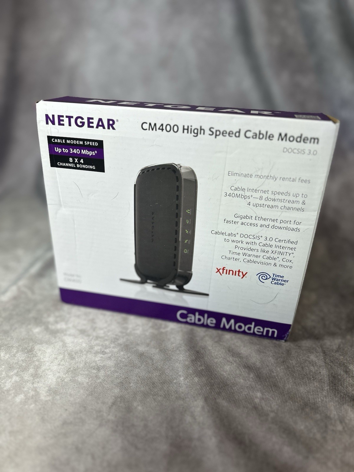 NETGEAR CM400 DOCSIS 3.0 High Speed Cable Modem – New Factory Sealed